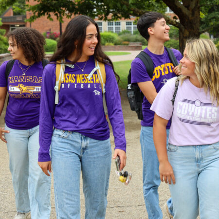 Students walking on campus