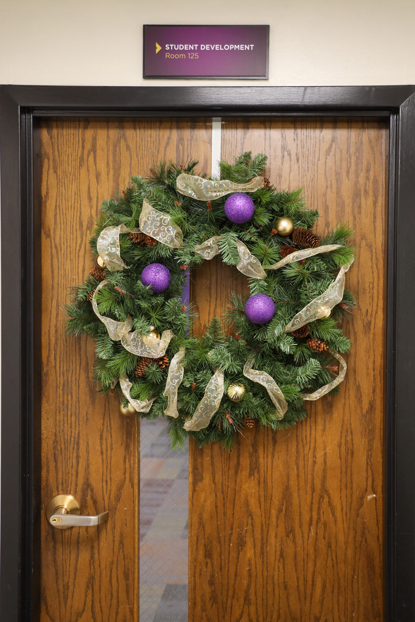 Wreath on door