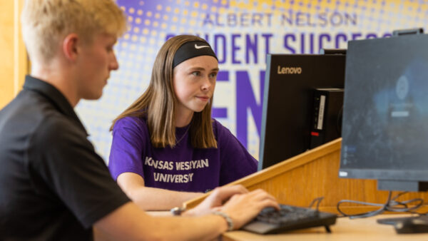 Students at computers