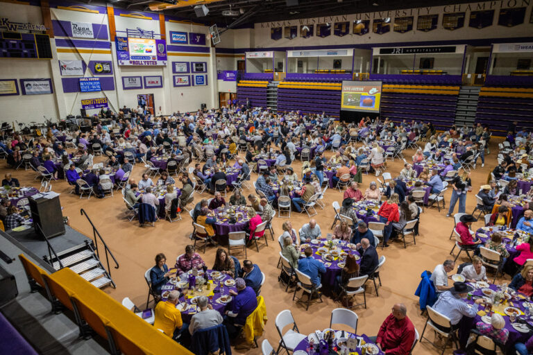 Large group of people in auditorium