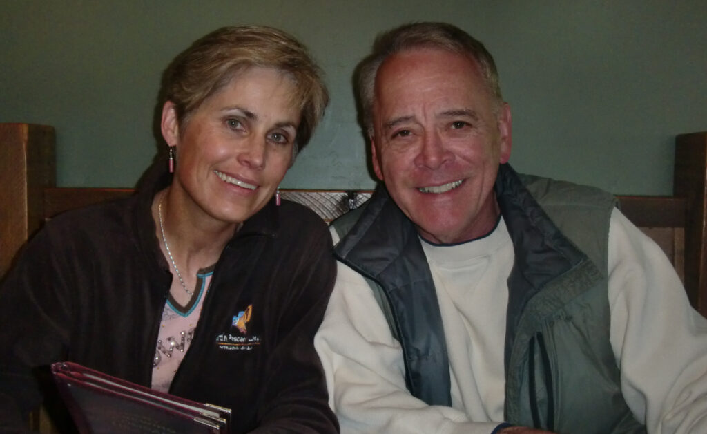 Man and woman sitting together