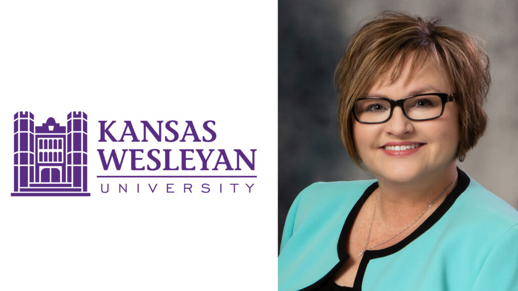 Woman head shot with KWU logo