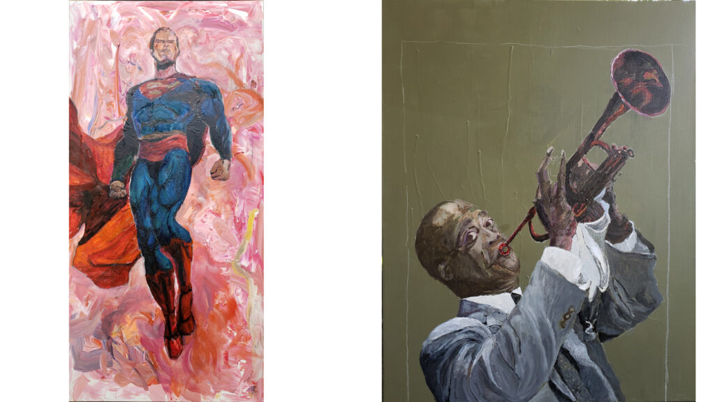 Two paintings side by side