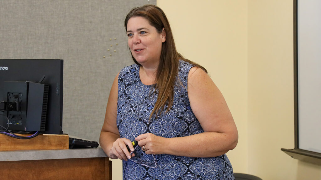 Photo of teacher in classroom