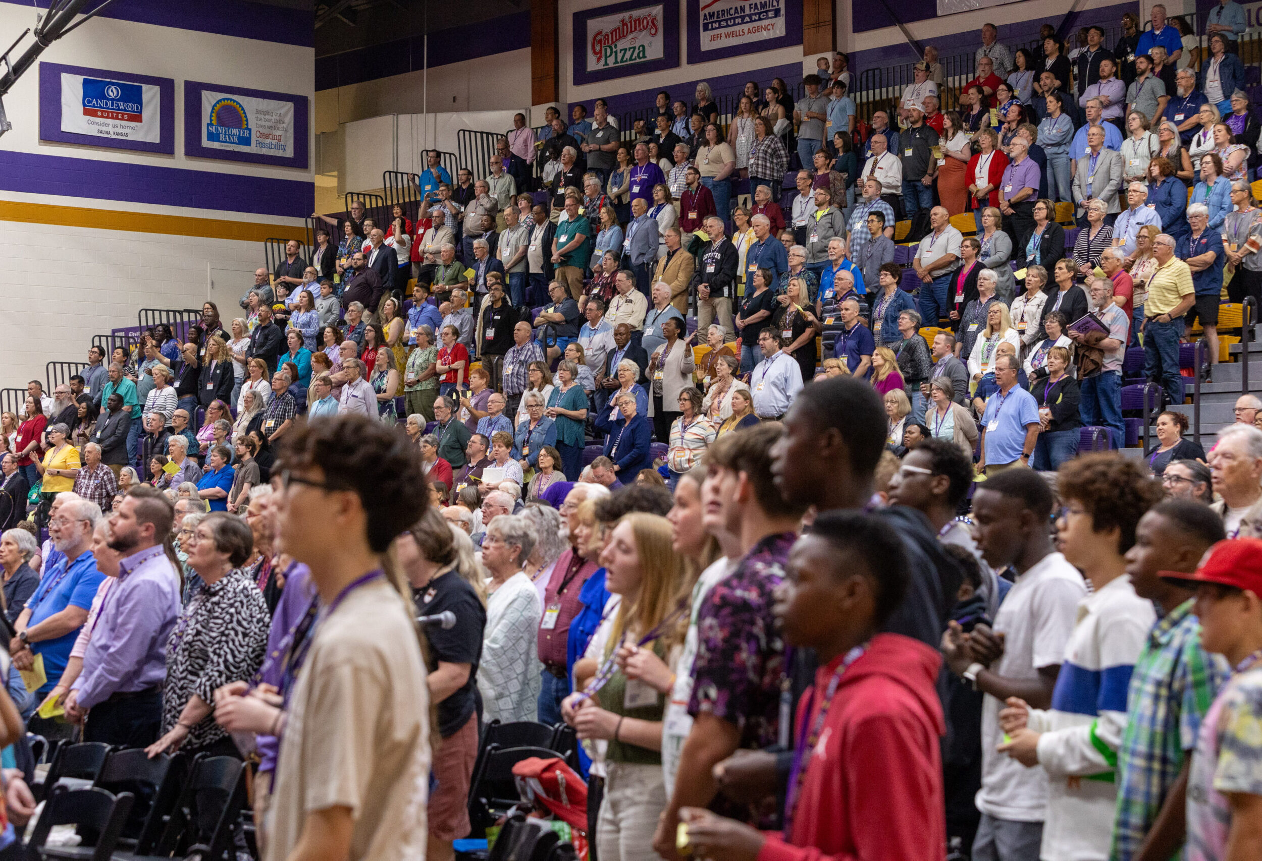 Large crowd in mabee Arena