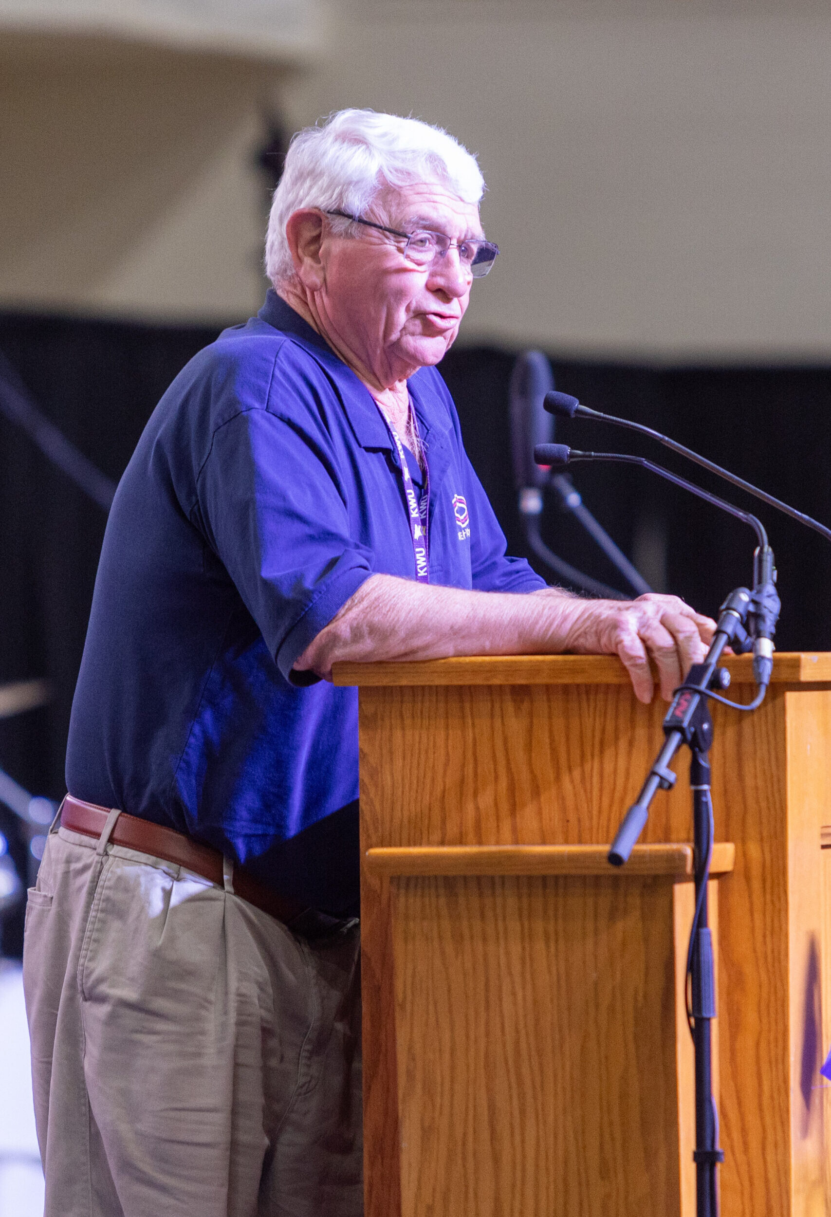 Man talking from podiun